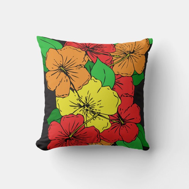 Hibiscus Flowers ROY Kudde (Framsida)