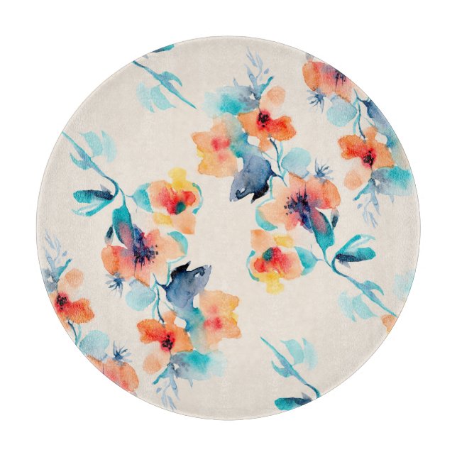 Hibiscus Flowers: Watercolor Illustration Mönster (Framsidan)