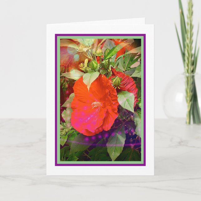 Hibiscus-födelsedagskort Kort (Framsida)