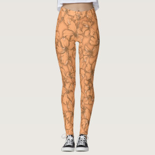 Hibiscus Garden Hawaiian Tropical Blommigt Leggings