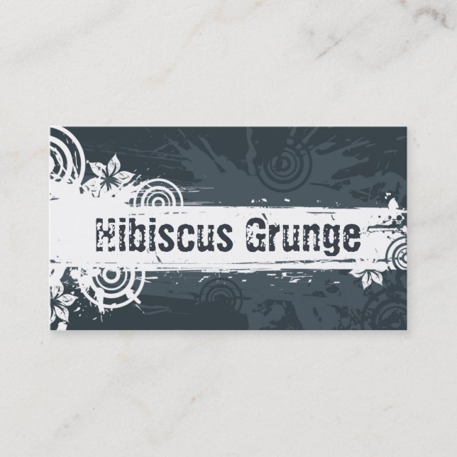 Hibiscus Grunge-Affärskort Visitkort (Framsida)