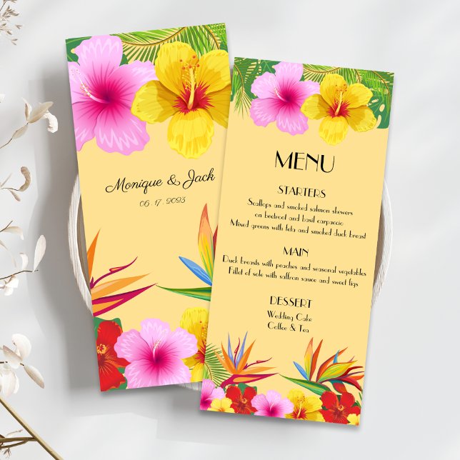 Hibiscus-Gult för tropiskt mål Meny (Skapare uppladdad)