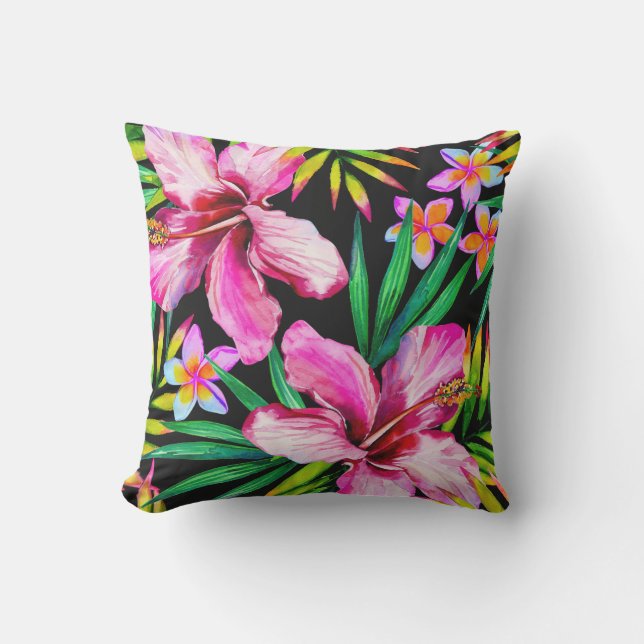 Hibiscus Hawaii Flower Pillow Kudde (Framsida)