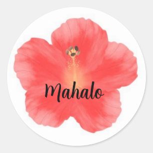 Hibiscus hawaii mahalo tack för ditt klistermärke