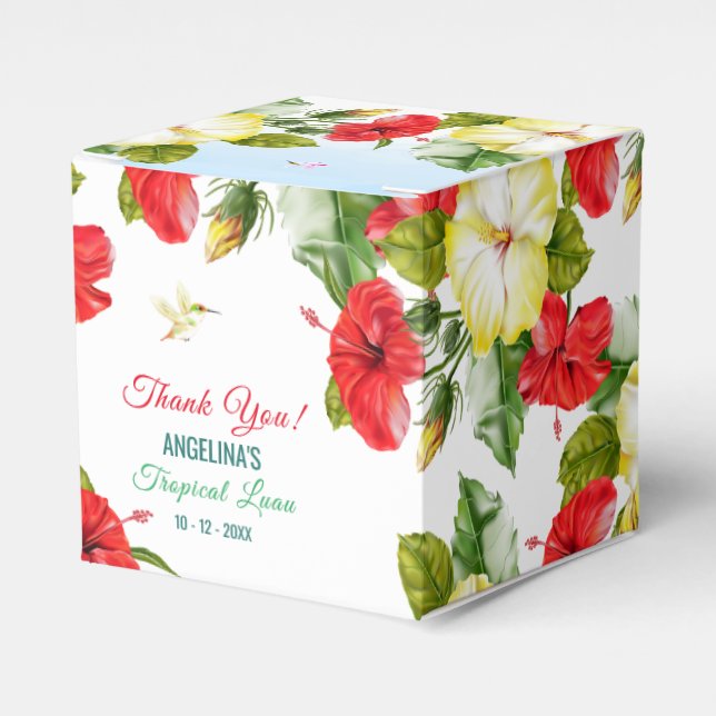 Hibiscus Hawiian Tropical | Present Favor Box Presentaskar (Framsidan Sidan)