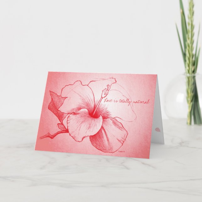 Hibiscus Helt Naturlig Helgkort (Framsida)