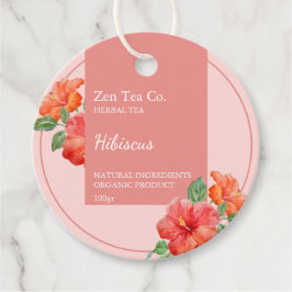 Hibiscus Herbal Tea Business Märkre Gåvor Etiketter
