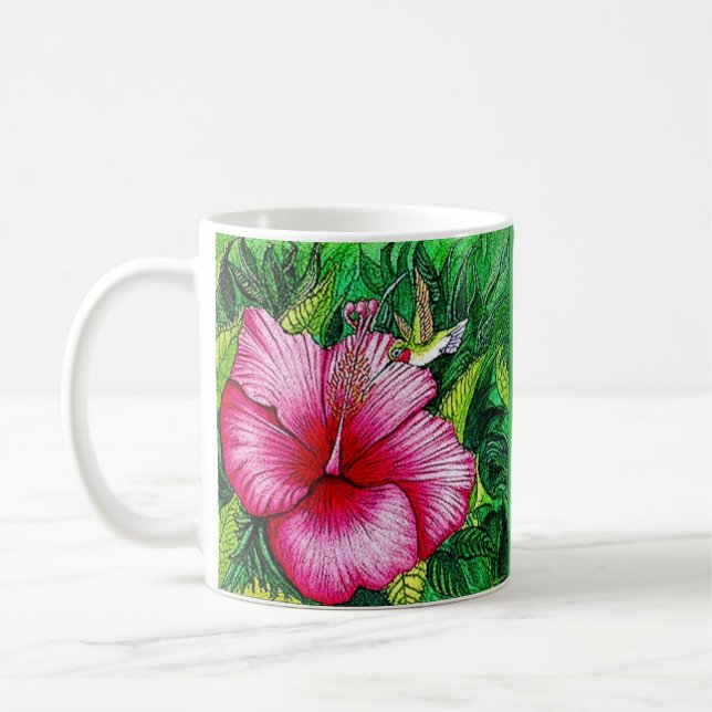 Hibiscus Hummingbird Mugg (Vänster)