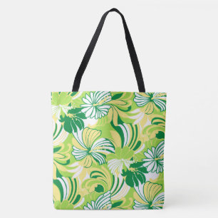 Hibiscus Jungle Hawaiian Tropical Blommigt Beach B Tygkasse