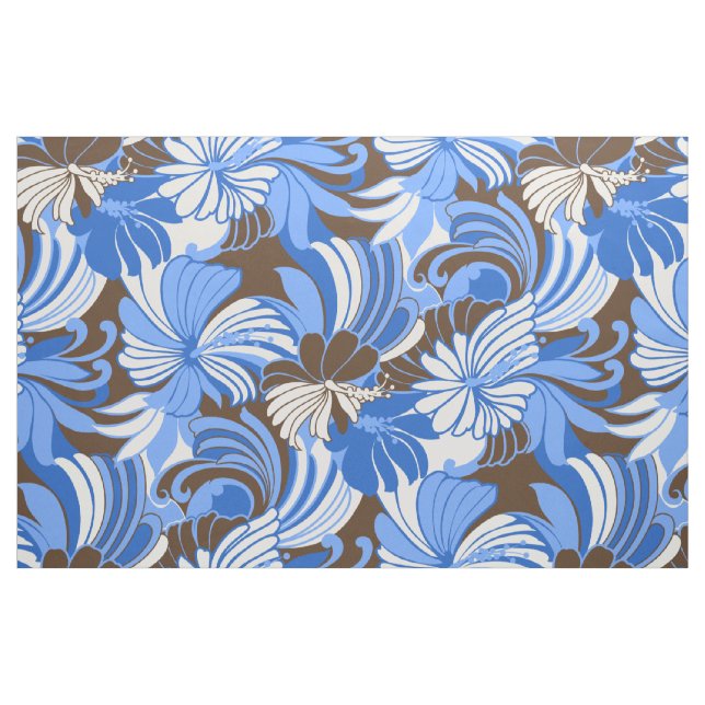Hibiscus Jungle Hawaiian Tropical Blommigt Tyg (Fat Quarter)