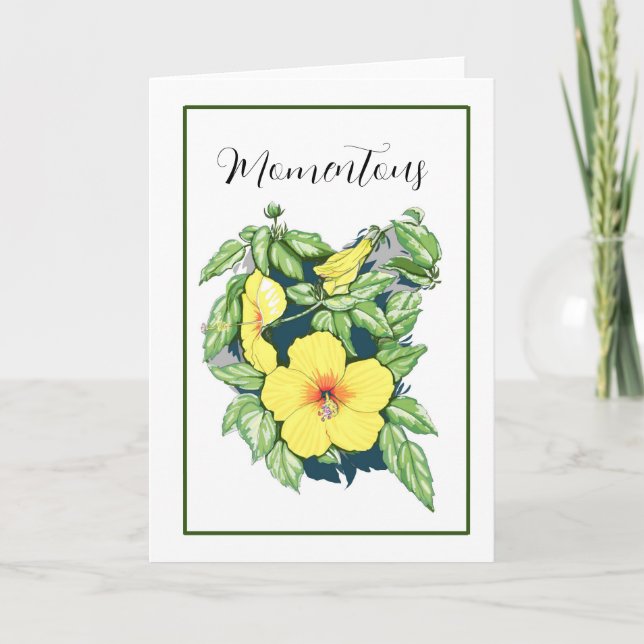 Hibiscus-kort Tack Kort (Framsida)