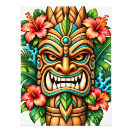 Hibiscus Krona Tiki Vakt Foto Förstoring