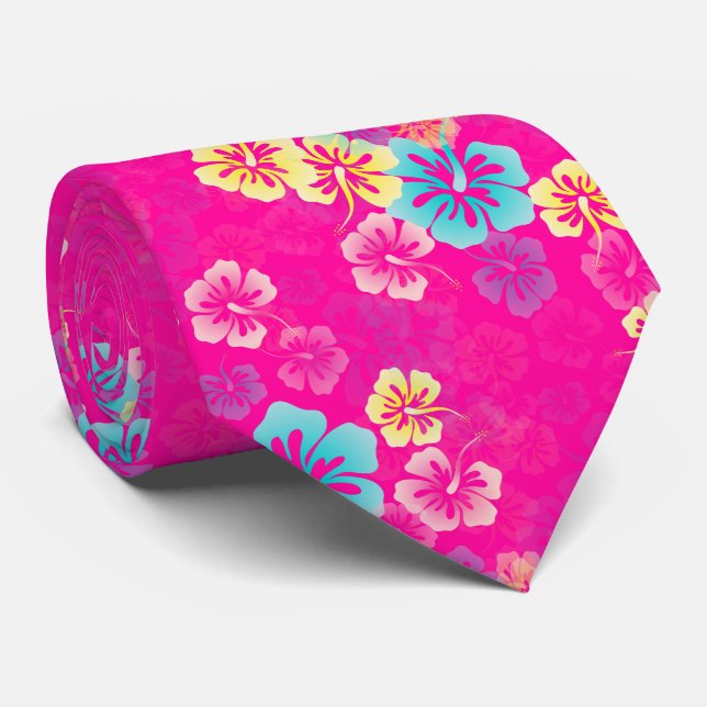 Hibiscus Leis/Hawaiian Tie/Tropical/Diy bakgrund Slips (Rullad)