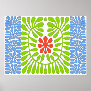Hibiscus, Matisse Homage Löv 2 Poster