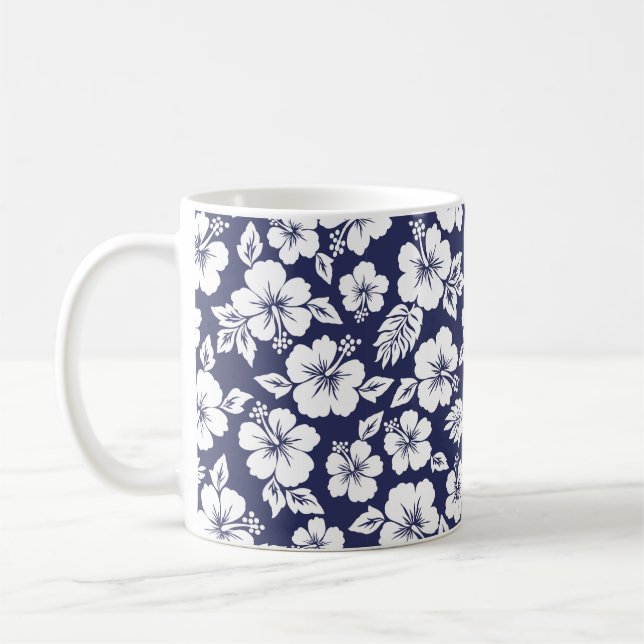 Hibiscus mönster kaffemugg (Vänster)