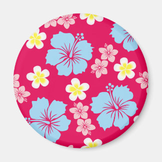 Hibiscus Mönster Magnet