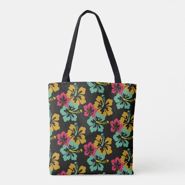 Hibiscus Mönster Tygkasse (Baksida)