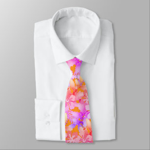 Hibiscus n Holly Unisex Hawaiian Print Tie Slips