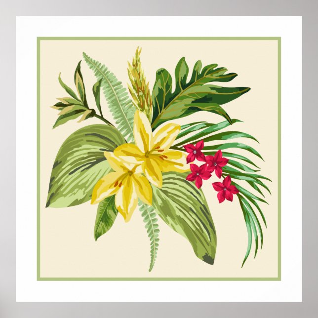 Hibiscus Native Hawaiian Flower Poster (Framsidan)