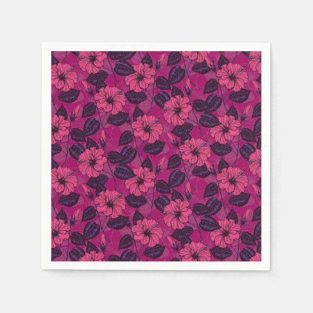 Hibiscus night pappersservett (Framsidan)