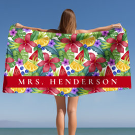 Hibiscus och de tropiska Löven Personlig Namn