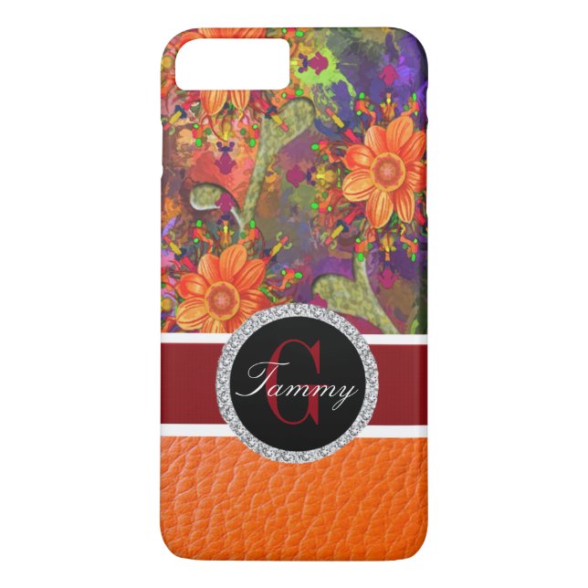 Hibiscus Orange blommor Case-Mate iPhone Skal (Baksida)