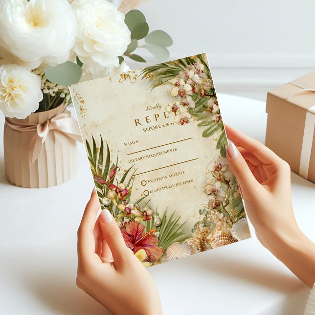 Hibiscus Palm Destination Wedding OSA Kort (Skapare uppladdad)