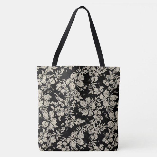 Hibiscus Pareau Distress Hawaiian Beach Beach Bag Tygkasse (Framsida)