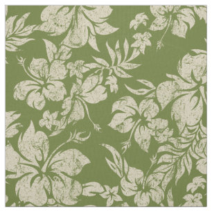 Hibiscus Pareau Hawaiian Blommigt Aloha Shirt Prin Tyg