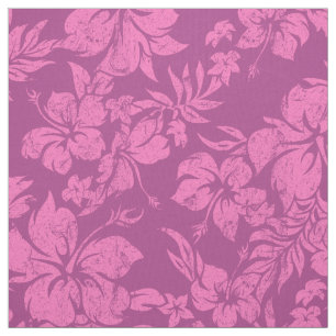 Hibiscus Pareau Hawaiian Blommigt Aloha Shirt Prin Tyg