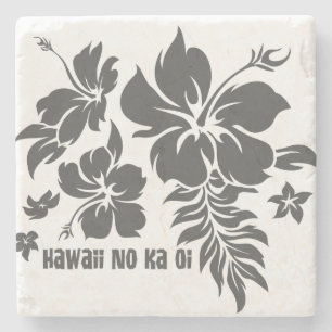 Hibiscus Pareau Hawaiian Blommigt Tiki Pub Underl Stenunderlägg