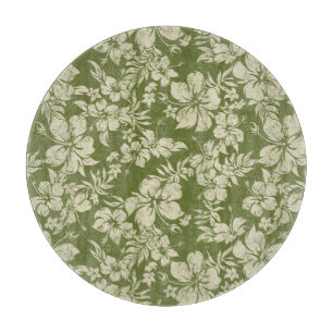 Hibiscus Pareau Hawaiian Glass Caking Board