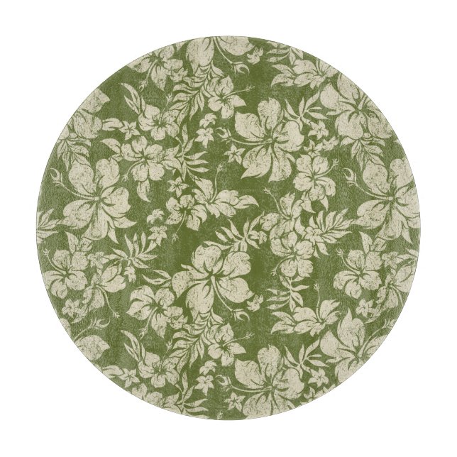 Hibiscus Pareau Hawaiian Glass Caking Board (Framsidan)