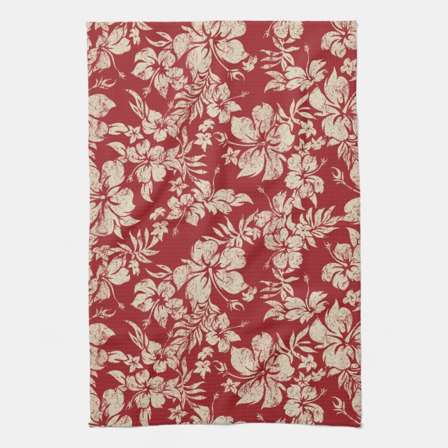 Hibiscus Pareau Hawaiian Kitchen Towel Kökshandduk (Vertikal)