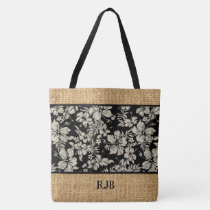 Hibiscus Pareau Hawaiian Monogram Beach Bayer Tygkasse
