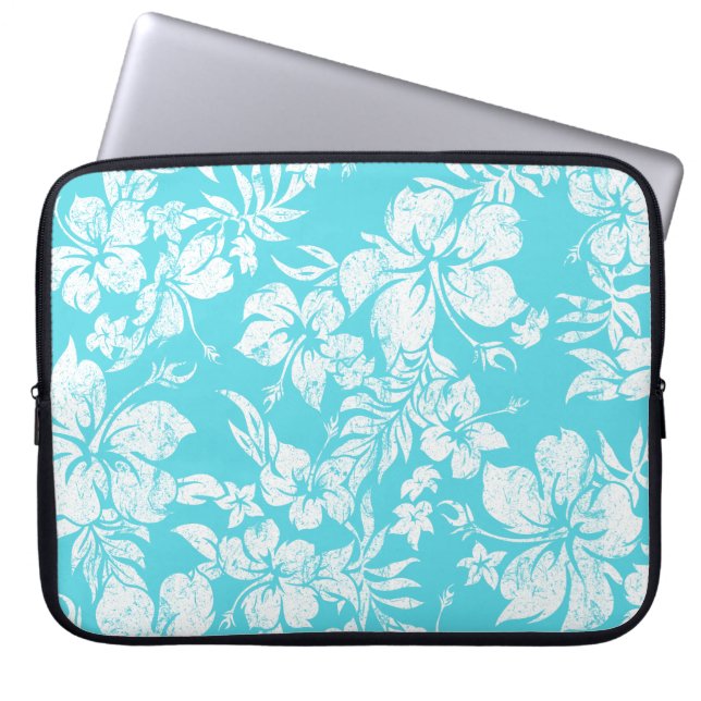 Hibiscus Pareau Hawaiian Neoprene Wetdräe Laptop Sleeve (Framsidan)