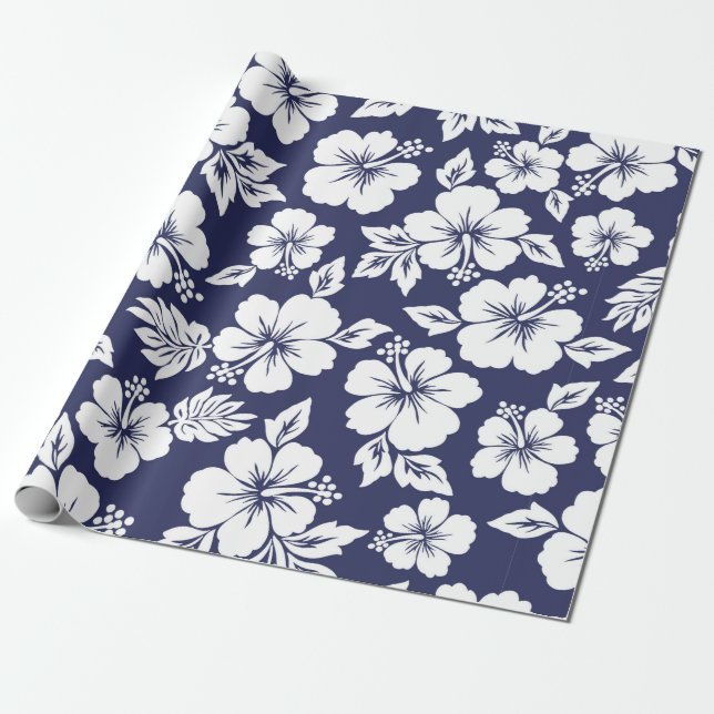 Hibiscus pattern presentpapper (Utrullad)