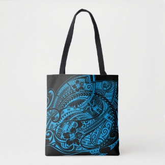 HIBISCUS POLYNESIAN TRIBAL LtBlue Tygkasse