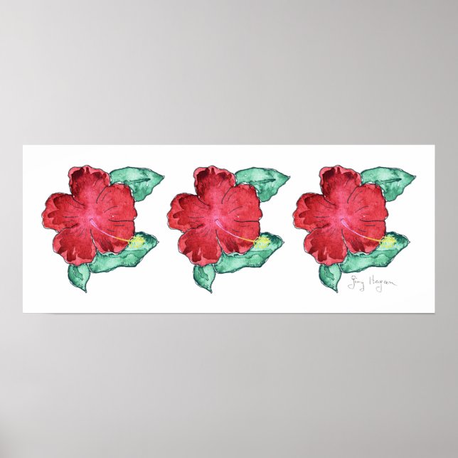Hibiscus Poster och skriver ut (Framsidan)