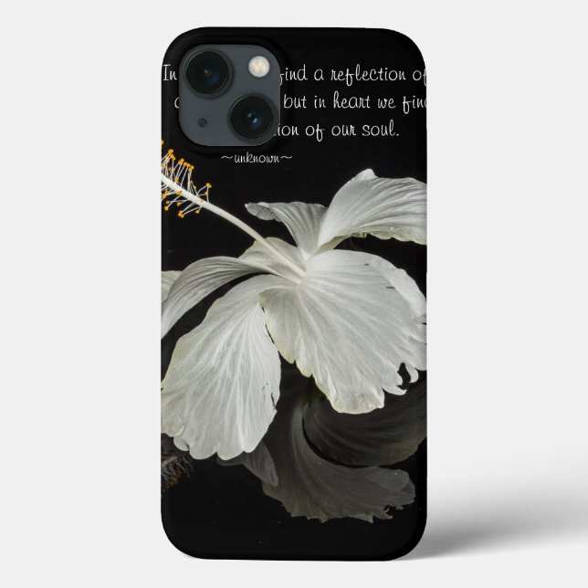 Hibiscus reflektion med citattecken iPad-väska (Baksida)