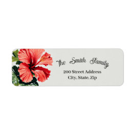 Hibiscus Return Street-adressetikett Returadress Etikett