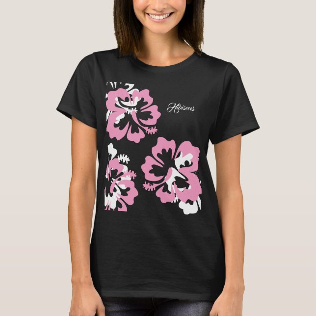 &Hibiscus-Rosa T Shirt (Framsida)