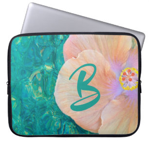 Hibiscus roturkos oceanen vatten Hawaiian Laptop Fodral