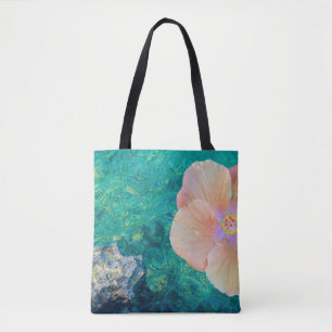 Hibiscus roturkos oceanen vatten Hawaiian Tygkasse