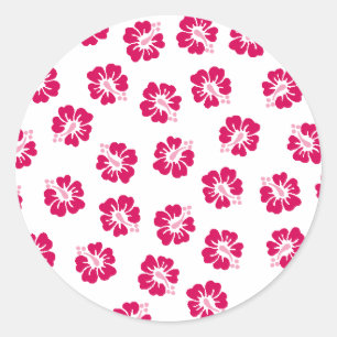 Hibiscus Runt Klistermärke