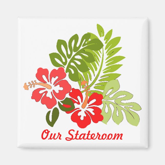 Hibiscus Small Stateroom Door Magnet (Framsidan)