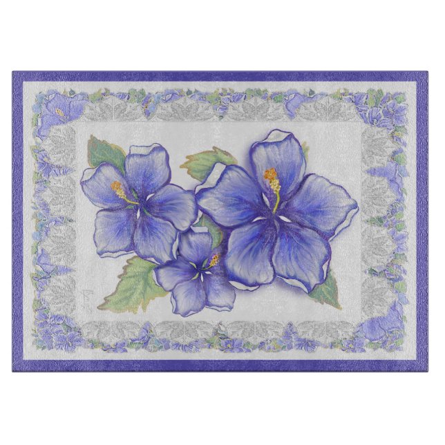 Hibiscus & snöre BLUE (Framsidan)