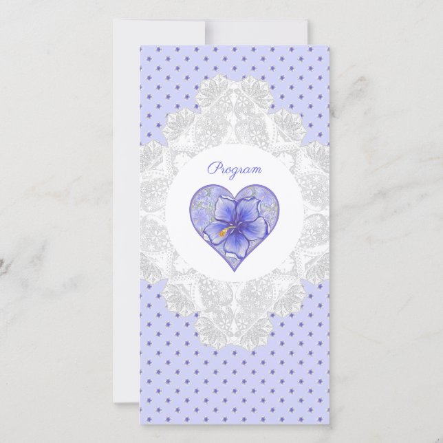 Hibiscus & snöre BLUE (Baksida)