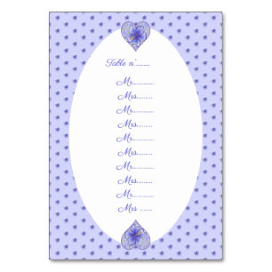 Hibiscus & snöre BLUE Bordsnummer