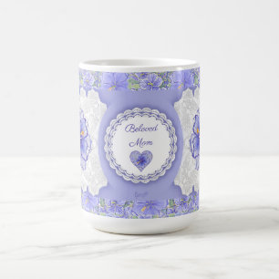 Hibiscus & snöre BLUE Kaffemugg